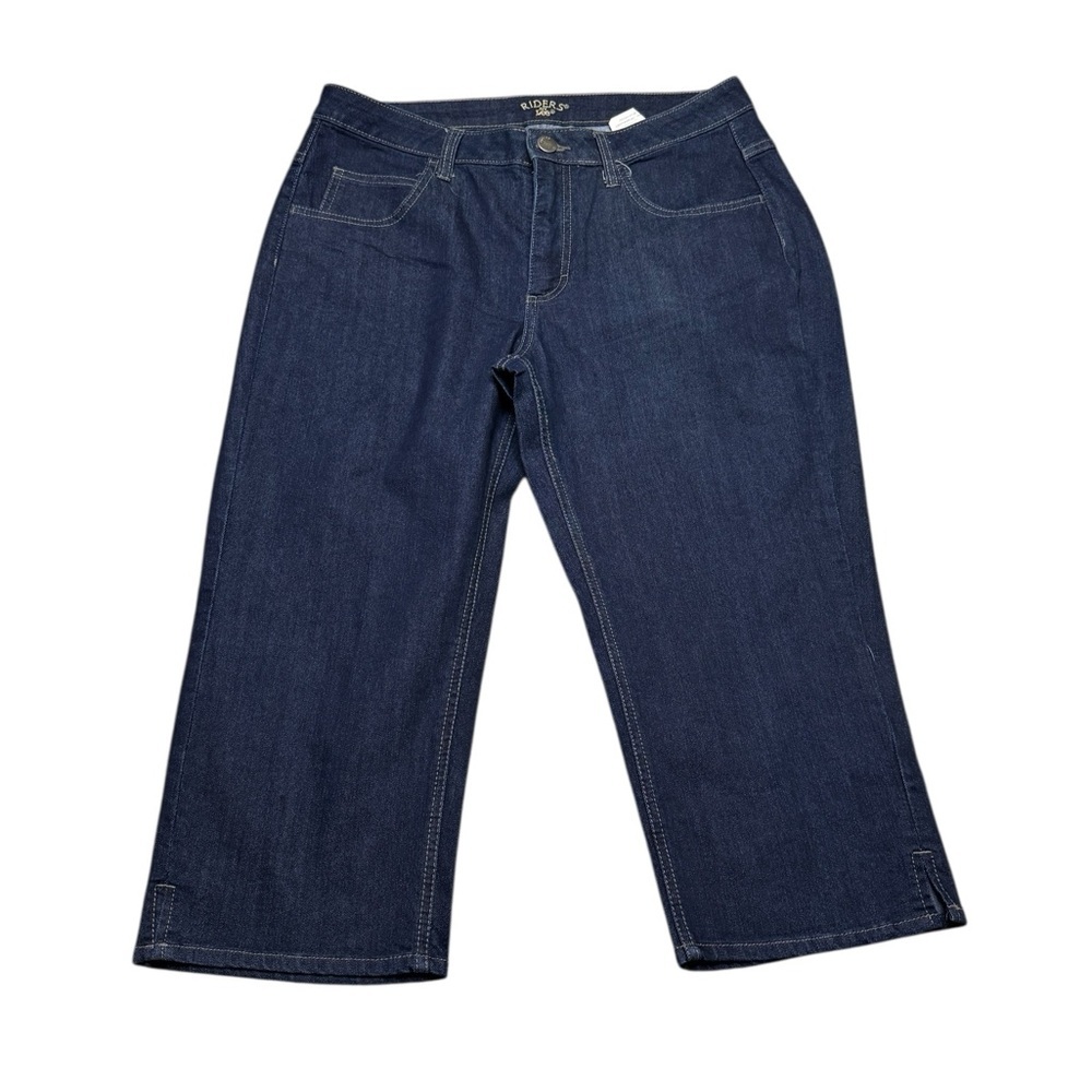 👖 Riders by Lee Women’s Dark Blue Denim Capri Jeans Size 12 👖‎